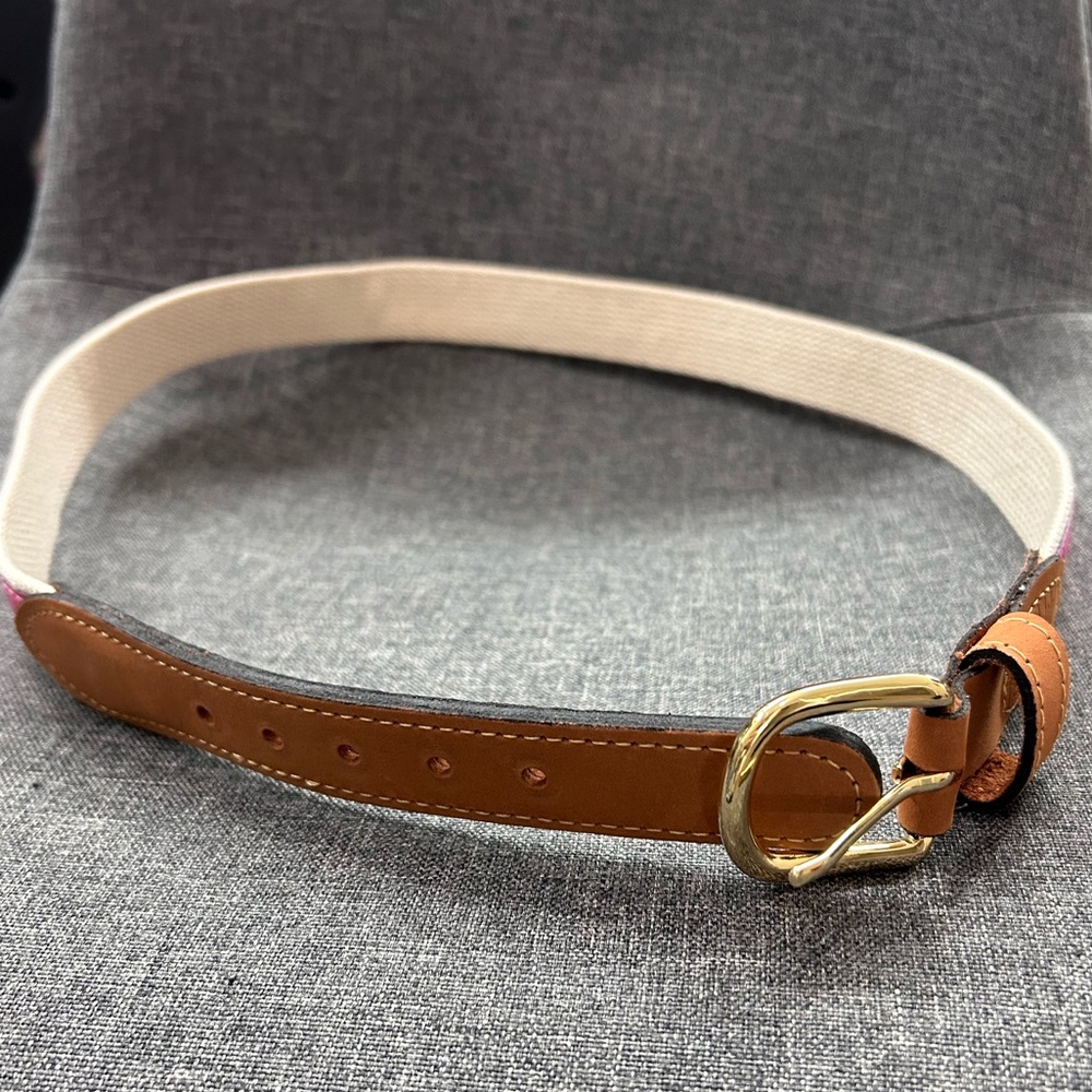 ZEP-PRO Leather Canvas Woven Ribbon Fishing Belt Marlin Pink - Picture 3 of 7